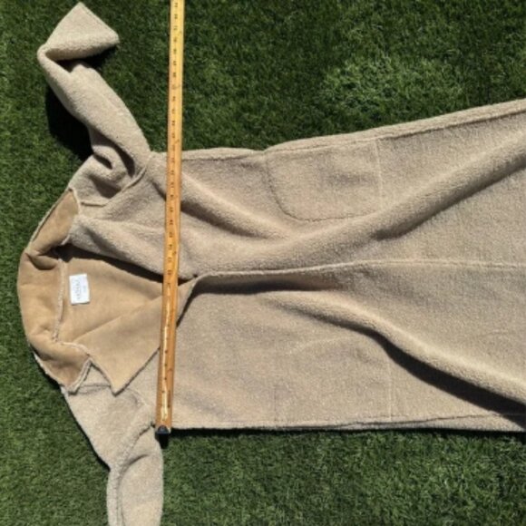 Velvet By Graham and Spencer Long Teddy Coat Tan Large - Picture 1 of 5